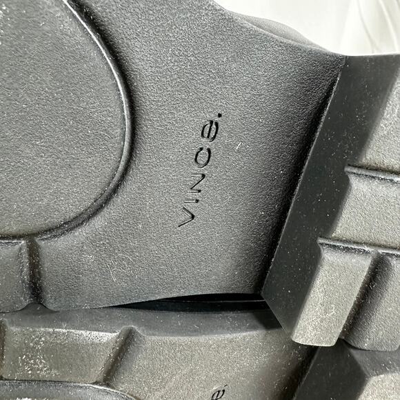 Vince NWOB Rune Slouch Leather Knee High Black Boots Size 8.5M Thick Lug Soles - Picture 11 of 11